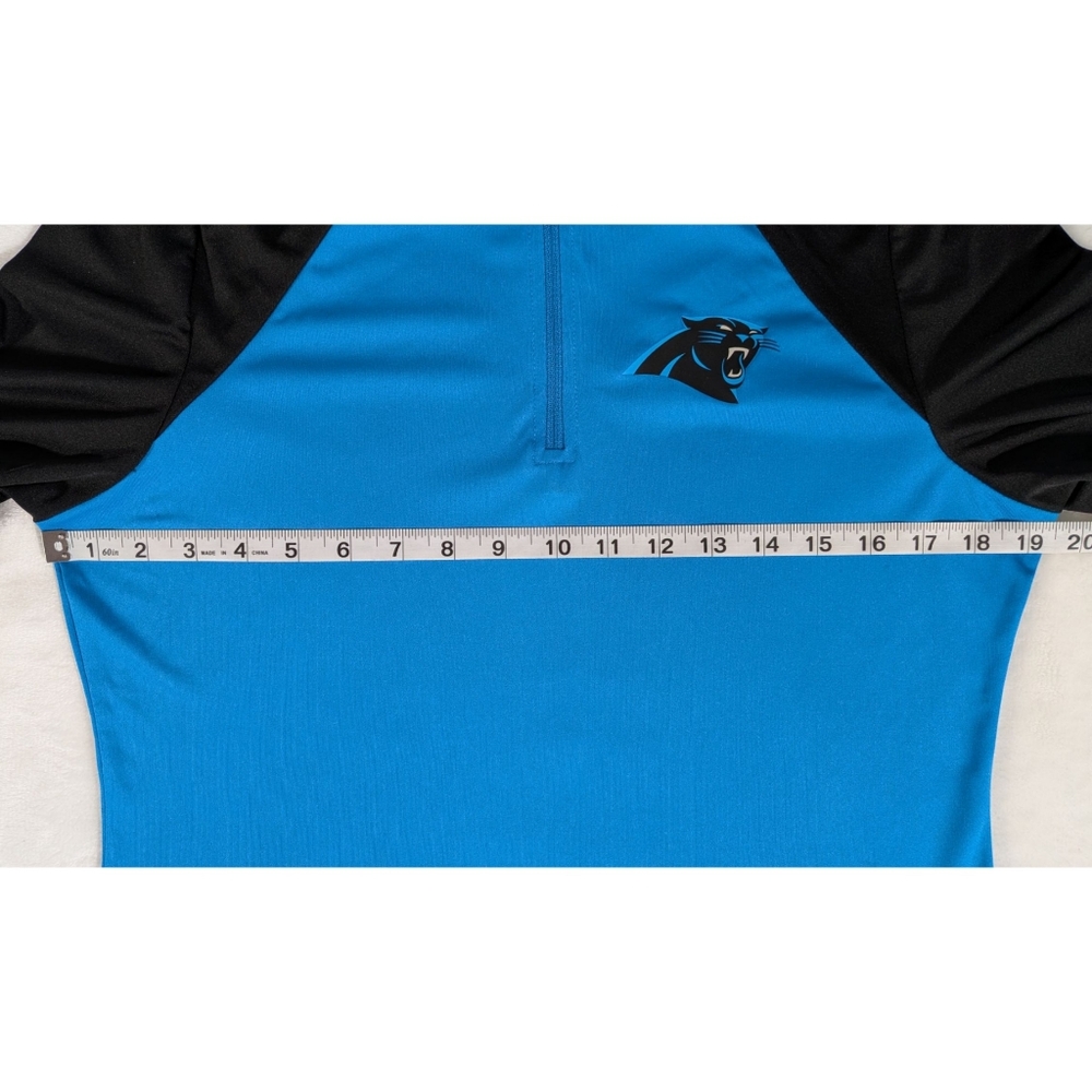 NFL Panthers Quarter Zip Long Sleeve With Thumb Holes TX3 Cool Size Large NWT - Picture 10 of 15